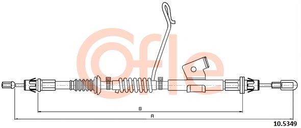 Cofle 10.5349 Parking brake cable left 105349