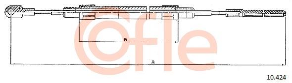 Cofle 10.424 Cable Pull, parking brake 10424