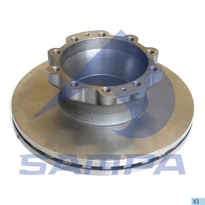 Sampa 021.039 Rear ventilated brake disc 021039