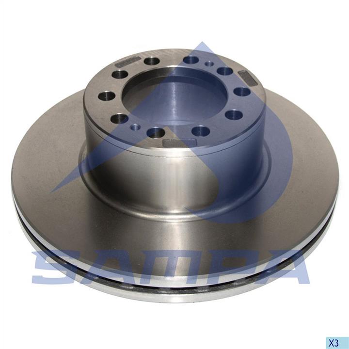 Sampa 100.462 Front brake disc ventilated 100462