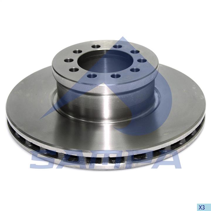 Sampa 100.463 Front brake disc ventilated 100463