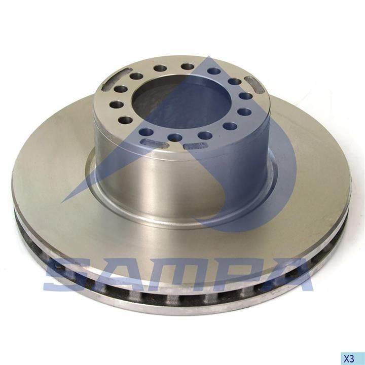 Sampa 100.460 Front brake disc ventilated 100460