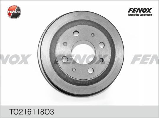 Fenox TO216118O3 Rear brake drum TO216118O3