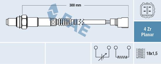 FAE 77524 Lambda sensor 77524