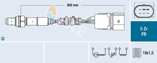 FAE 75043 Lambda sensor 75043