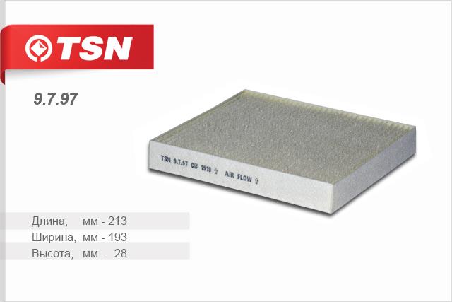 TSN 9.7.97 Filter, interior air 9797