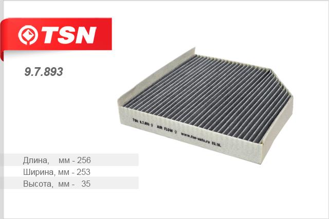 TSN 9.7.893 Activated Carbon Cabin Filter 97893