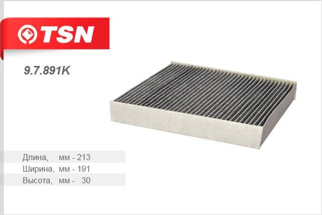 TSN 9.7.891K Filter, interior air 97891K