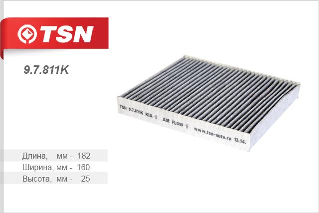 TSN 9.7.811K Filter, interior air 97811K