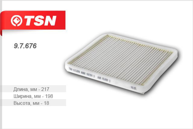 TSN 9.7.676 Filter, interior air 97676