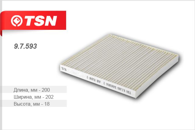 TSN 9.7.593 Filter, interior air 97593