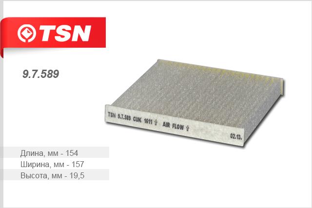 TSN 9.7.589 Filter, interior air 97589