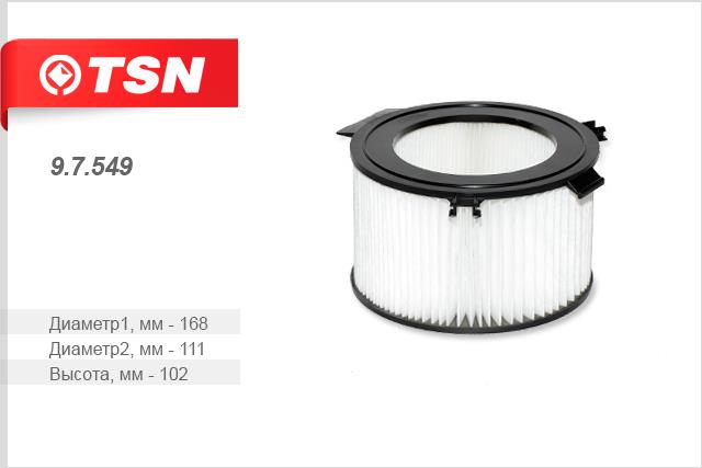TSN 9.7.549 Filter, interior air 97549