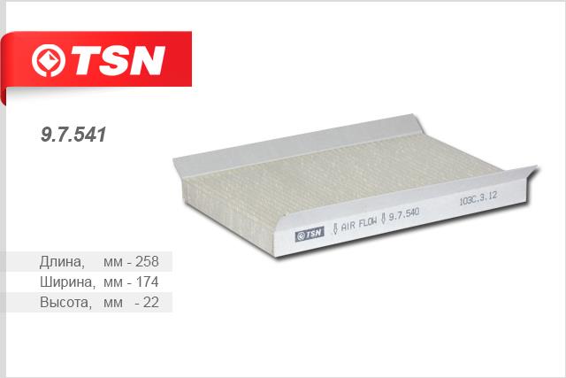 TSN 9.7.540 Filter, interior air 97540