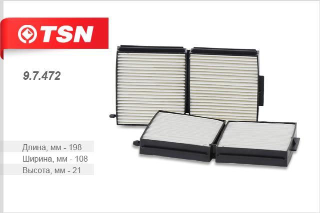 TSN 9.7.472 Filter, interior air 97472