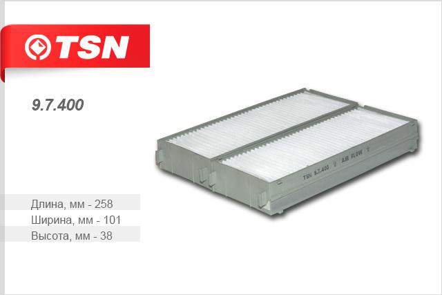 TSN 9.7.400 Filter, interior air 97400