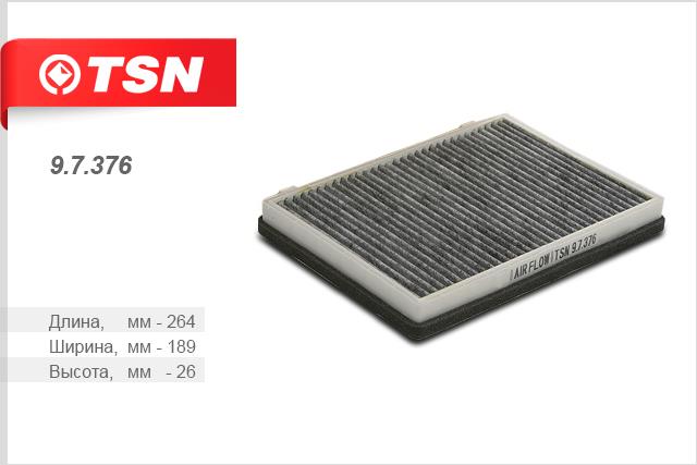 TSN 9.7.376 Activated Carbon Cabin Filter 97376