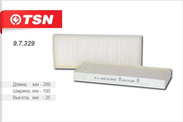 TSN 9.7.329 Filter, interior air 97329