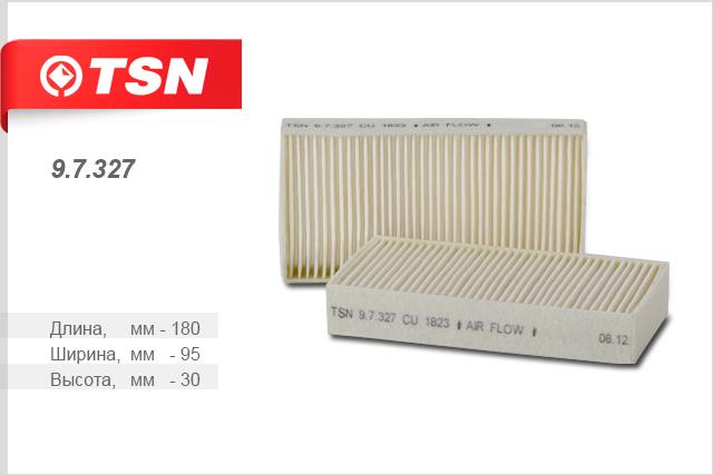 TSN 9.7.327 Filter, interior air 97327