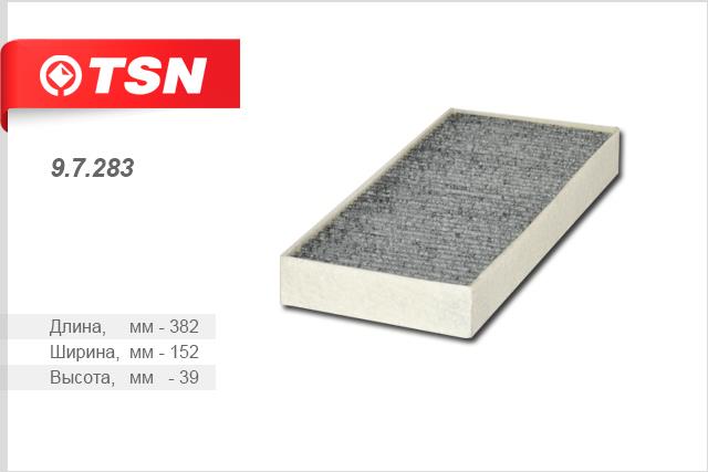 TSN 9.7.283 Activated Carbon Cabin Filter 97283