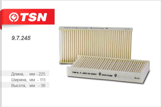 TSN 9.7.245 Filter, interior air 97245