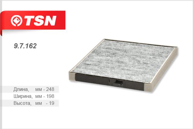 TSN 9.7.162 Activated Carbon Cabin Filter 97162