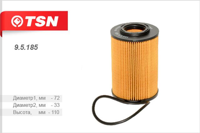 TSN 9.5.185 Oil Filter 95185
