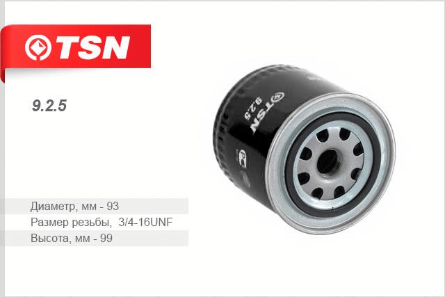 TSN 9.2.5 Oil Filter 925