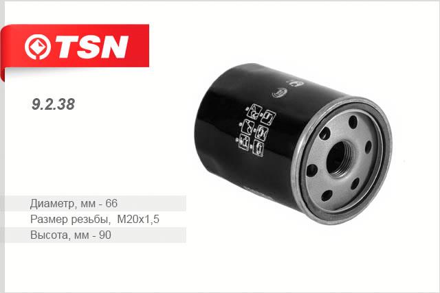 TSN 9.2.38 Oil Filter 9238
