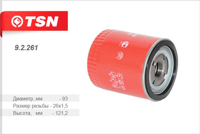 TSN 9.2.261 Oil Filter 92261
