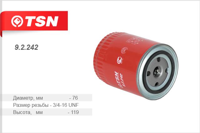 TSN 9.2.242 Oil Filter 92242