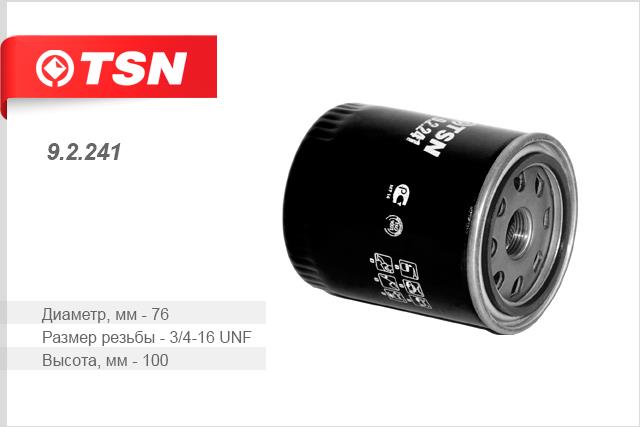 TSN 9.2.241 Oil Filter 92241