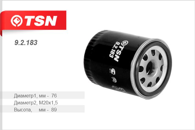 TSN 9.2.183 Oil Filter 92183