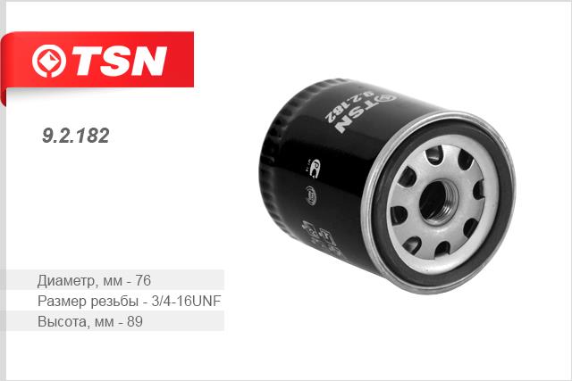 TSN 9.2.182 Oil Filter 92182