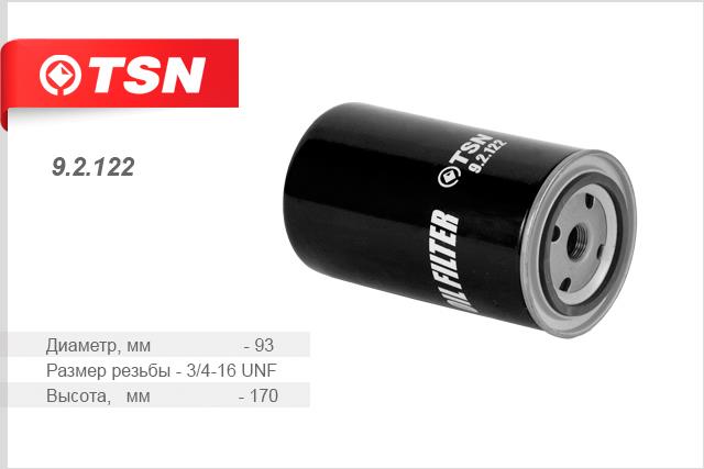TSN 9.2.122 Oil Filter 92122
