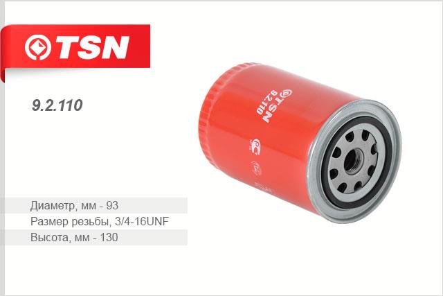 TSN 9.2.110 Oil Filter 92110