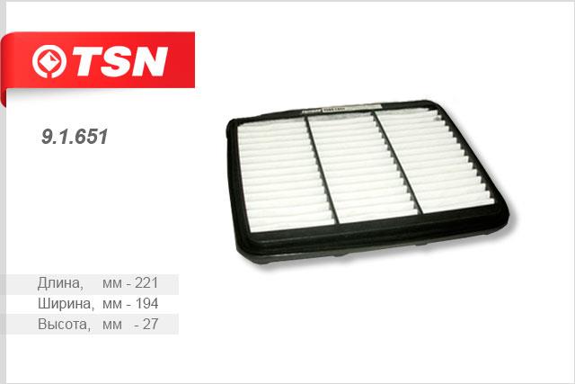 TSN 9.1.651 Air filter 91651