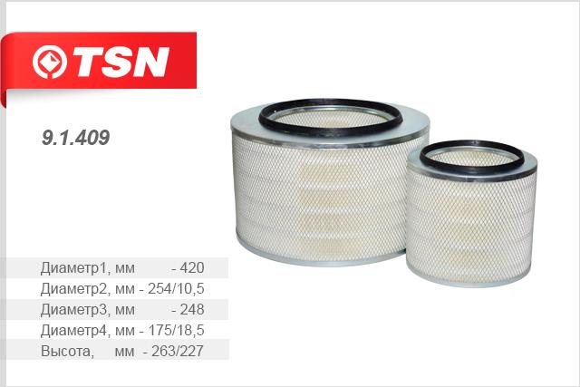 TSN 9.1.409 Air filter 91409