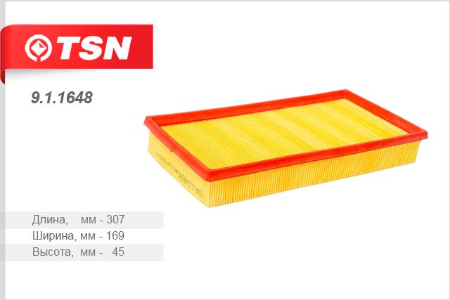 TSN 9.1.1648 Air filter 911648