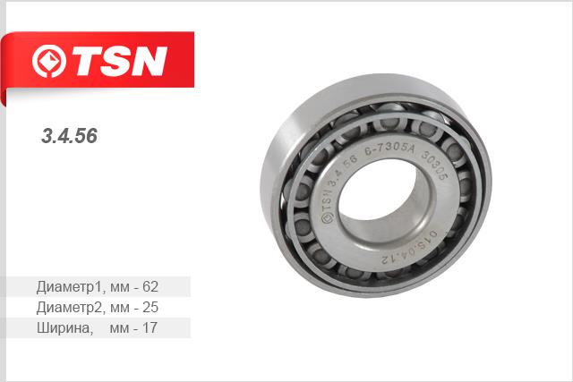 TSN 3.4.56 Front wheel bearing 3456