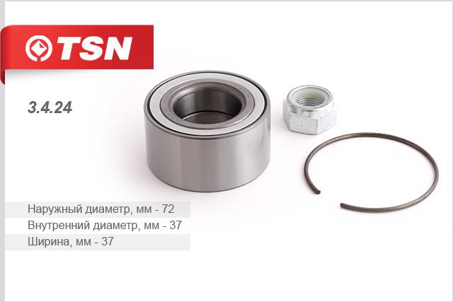 TSN 3.4.24 Front Wheel Bearing Kit 3424