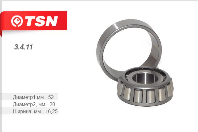 TSN 3.4.11 Wheel bearing 3411