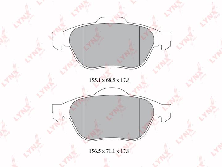 LYNXauto BD-6316 Brake Pad Set, disc brake BD6316