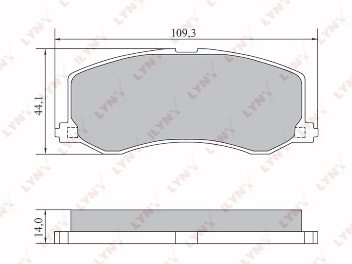 LYNXauto BD-7306 Brake Pad Set, disc brake BD7306