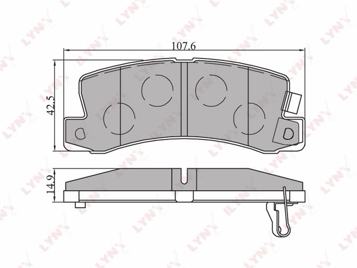 LYNXauto BD-7521 Brake Pad Set, disc brake BD7521