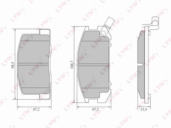 LYNXauto BD-7560 Brake Pad Set, disc brake BD7560