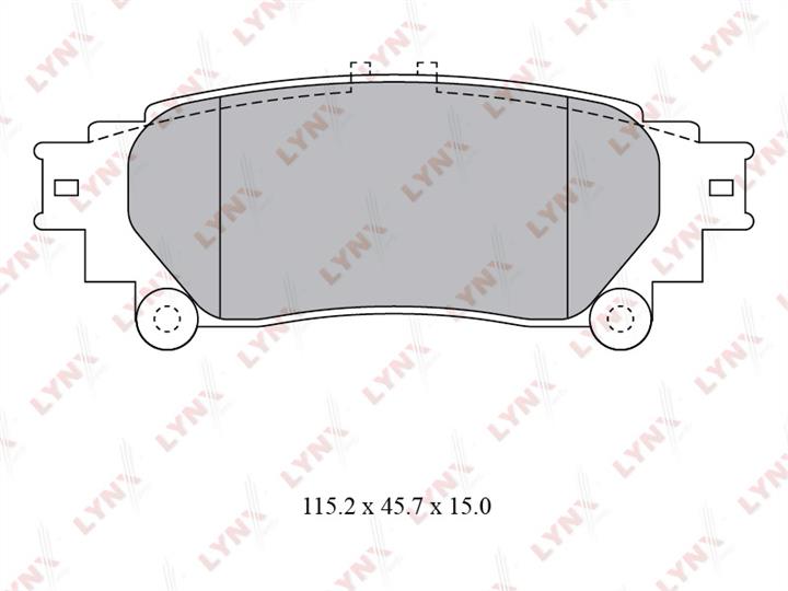 LYNXauto BD-7597 Brake Pad Set, disc brake BD7597
