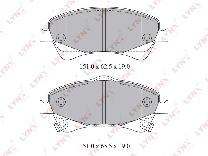 LYNXauto BD-7598 Brake Pad Set, disc brake BD7598