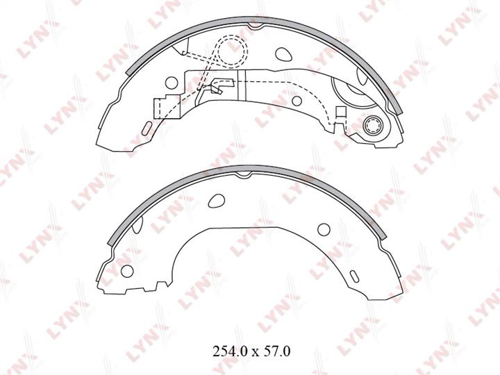 LYNXauto BS-2800 Brake shoe set BS2800
