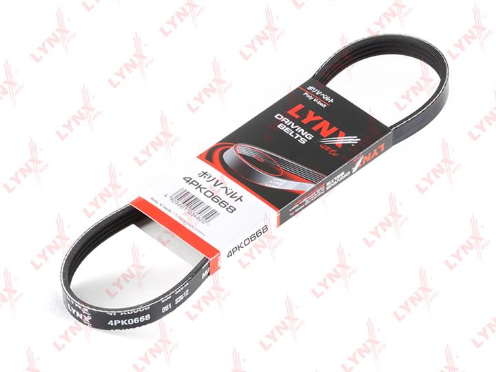 LYNXauto 4PK0668 V-ribbed belt 4PK668 4PK0668